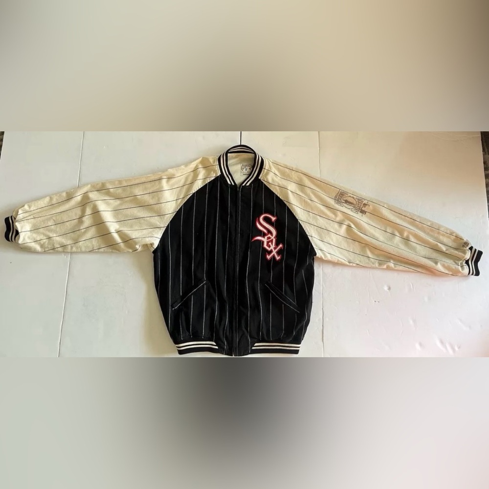 Vintage White Sox Reversible Jacket L 1991 Cooperstown Collection By Mirage